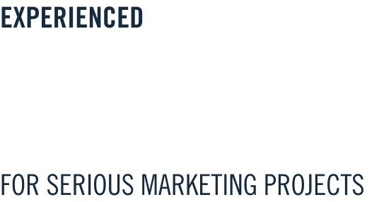 Experienced marketing professionals for serious marketing projects
